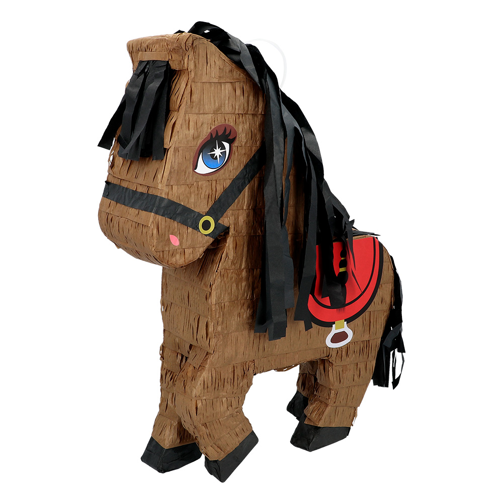 Hest Piñata Brun - 1 stk (45 x 33 x 8 cm) | Hest Pinata - Temashop