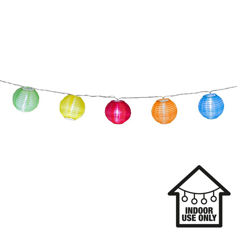 LED Lanterne Lyskæde Multifarvet - 1 stk (185 cm) - Temashop