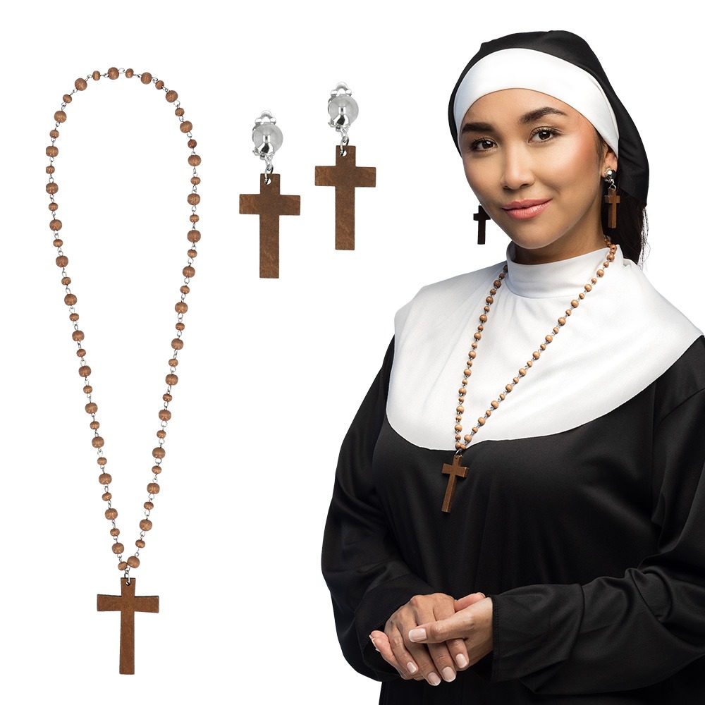 Nonne Smykkesæt Brun | Nonne Smykkesæt - Smykker - Temashop