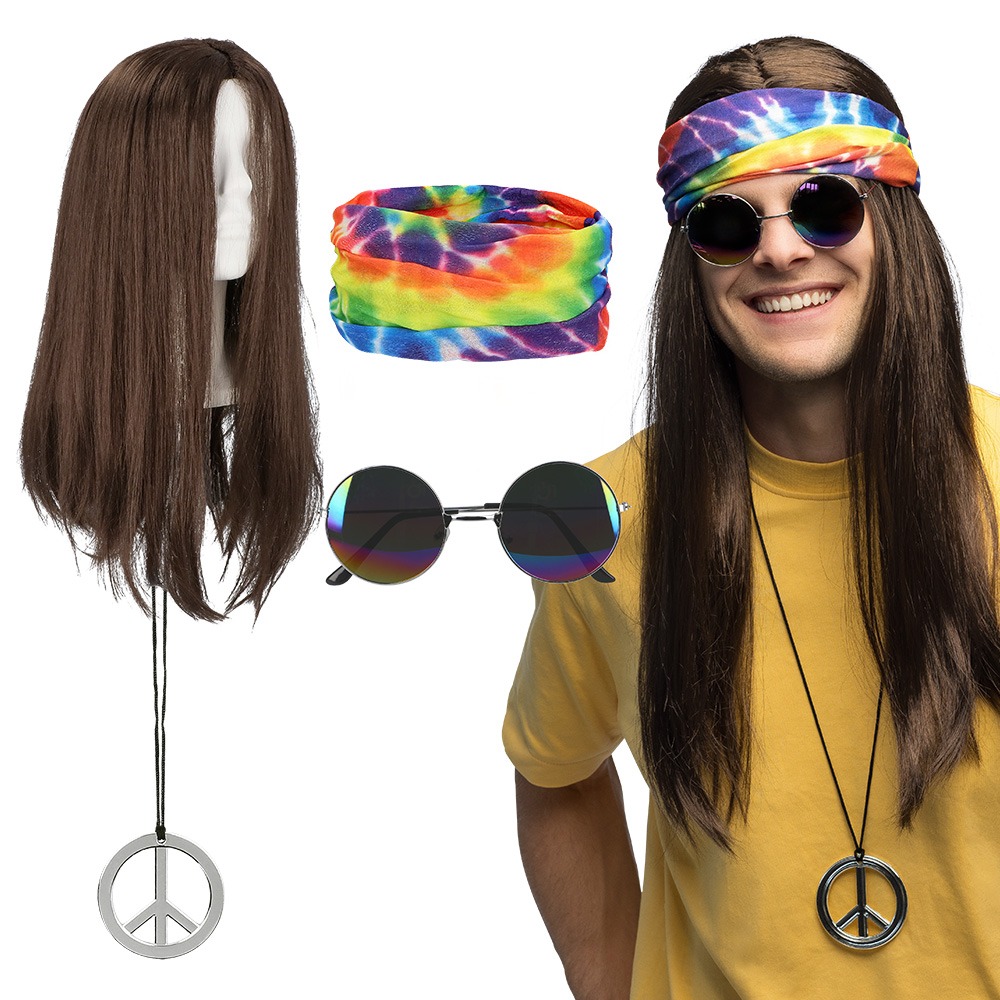 Hippie John Tilbehørskit | 60'erne Hippie Tilbehørskit - Kropstilbehør - Temashop