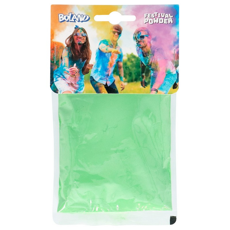 Farvepulver Grøn - 1 pose (70 g) | Grønt tema Konfetti - Temashop