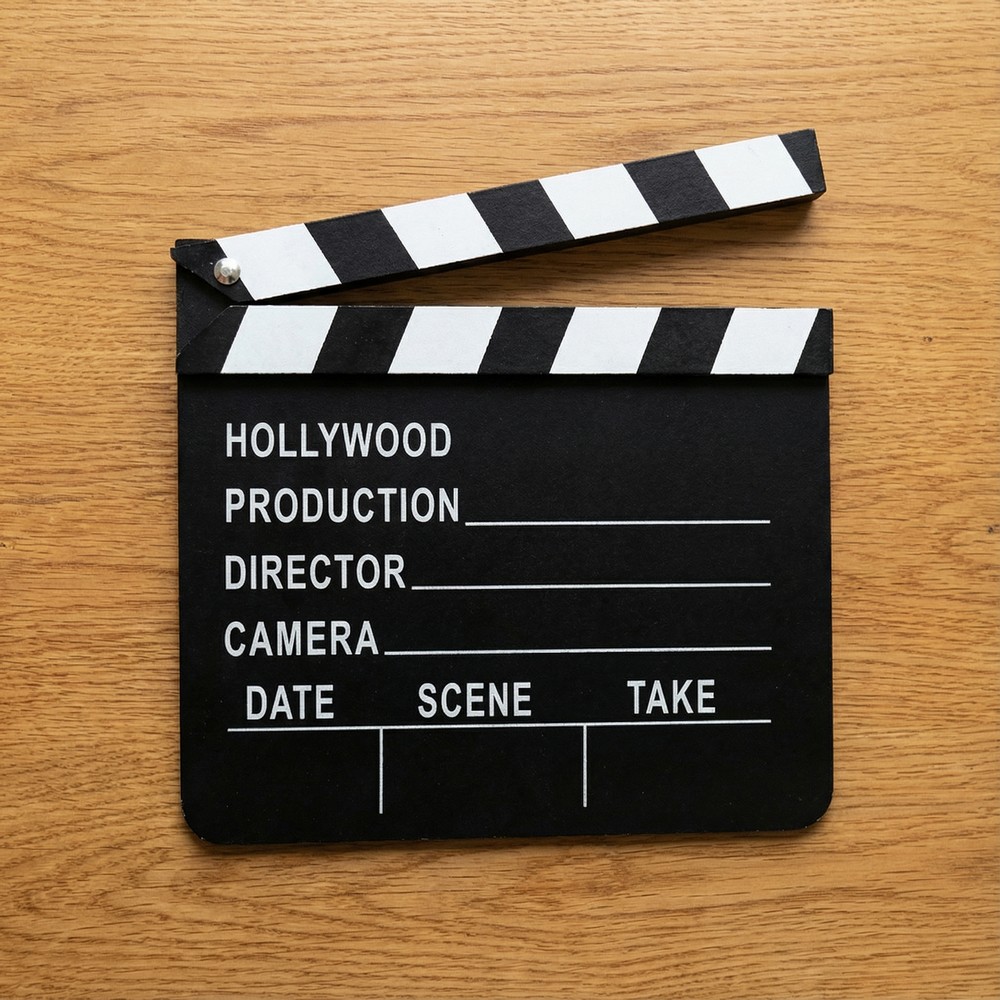 Film Klaptræ - 1 stk (18 x 20 cm) | Hollywood Centerpieces - Temashop