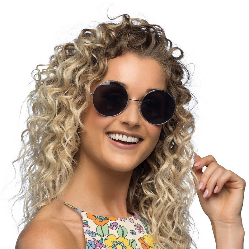 Hippie XL Partybriller Sort | 60'erne Hippie Briller - Hovedtilbehør - Temashop