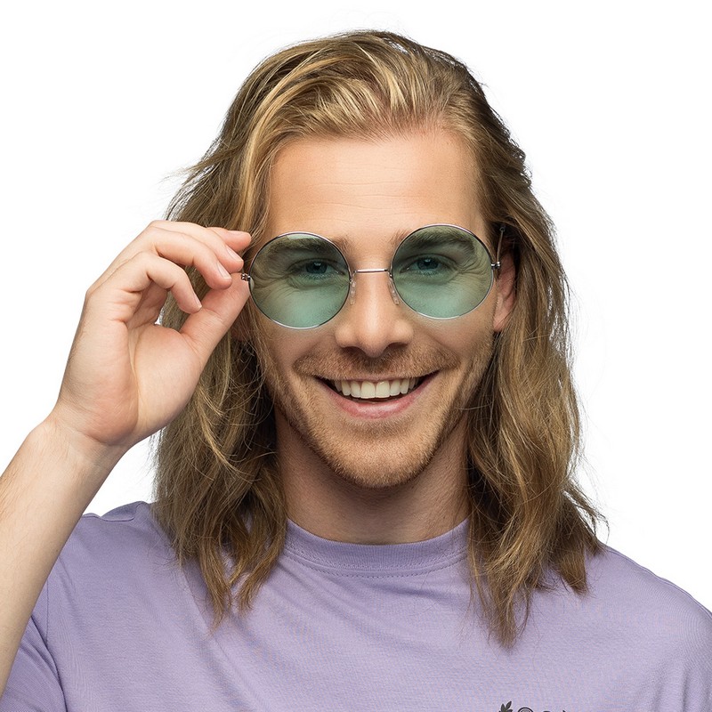 Hippie XL Partybriller Grøn | 60'erne Hippie Briller - Hovedtilbehør - Temashop