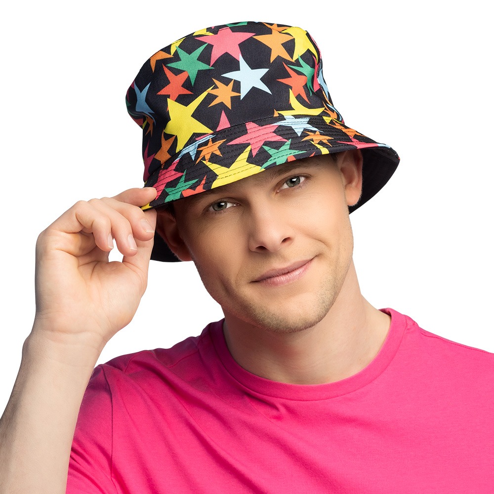 Bøllehat Med Stjerner (59 cm) | Festival Hat / Hue / Hjelm - Hovedtilbehør - Temashop
