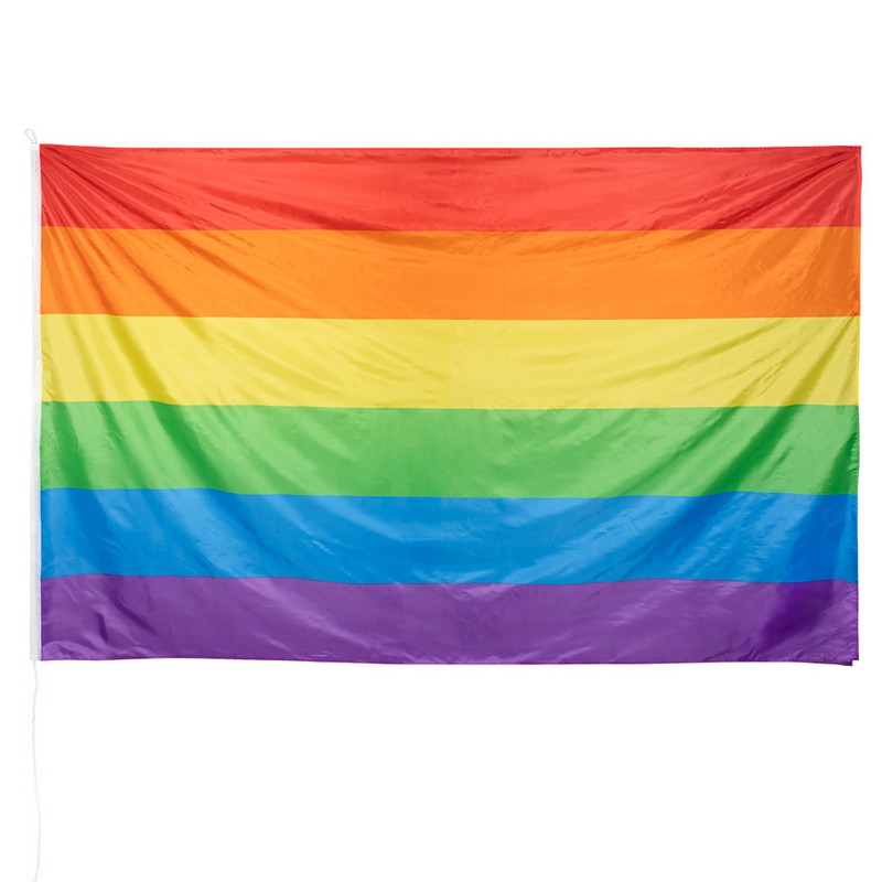 Pride XXL Flag Regnbue - 1 stk (200 x 300 cm) | Regnbue Flag - Temashop