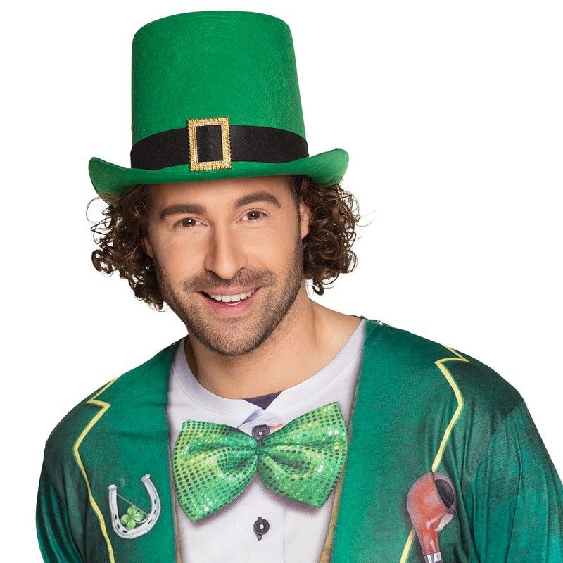 St Patrick's Day Tophat (59 cm) | Sankt Patricks dag Hat / Hue / Hjelm - Hovedtilbehør - Temashop