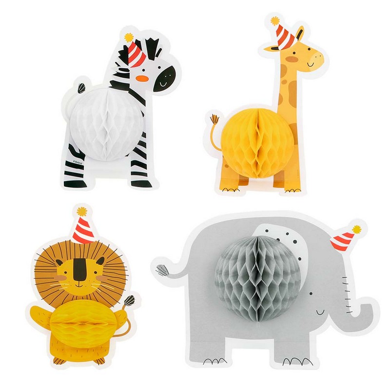 Safari Party Honeycomb Figurer