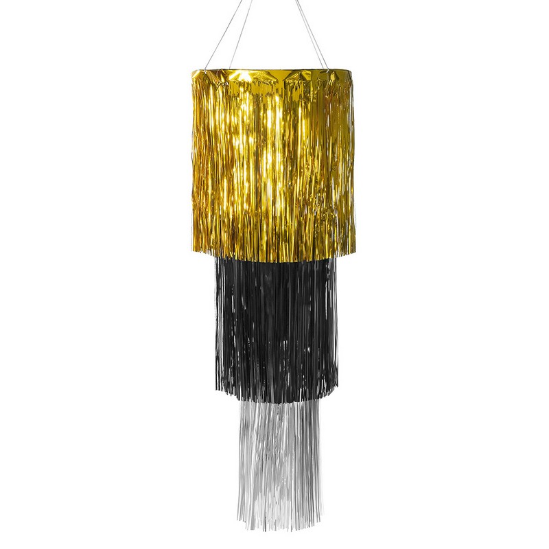 20&#39;er Lysekrone Guld/Sort/Sølv