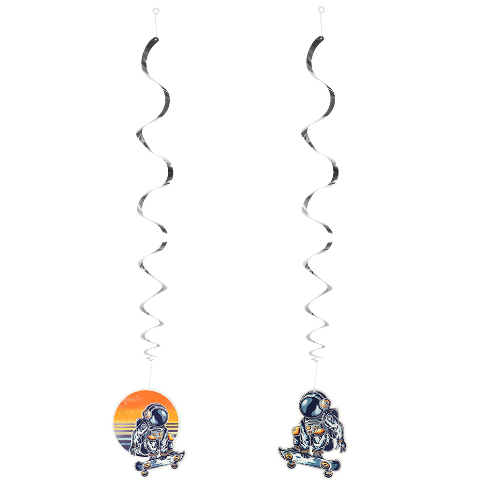 Astronaut Skater Swirls - 2 stk (85 cm) | Rummet Spiraler/string - Temashop