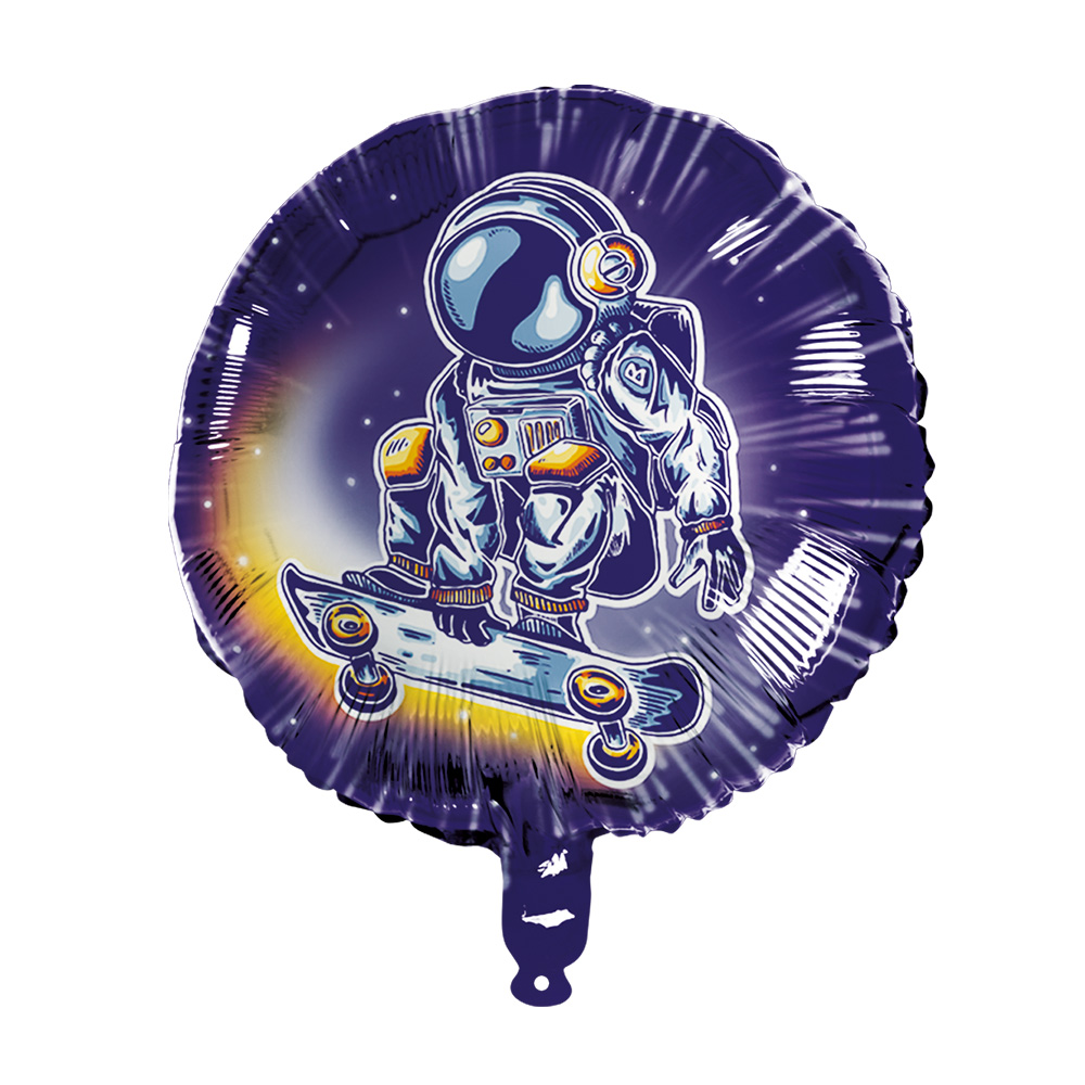 Astronaut Skater Rund Folieballon