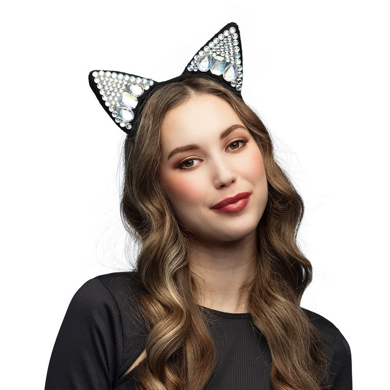 Glitter Kat Hårbøjle | Kat Hårbøjle / Pandebånd / Hårbånd - Hovedtilbehør - Temashop