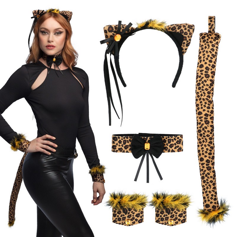 Leopard Sæt | Leopard Tilbehørskit - Kropstilbehør - Temashop