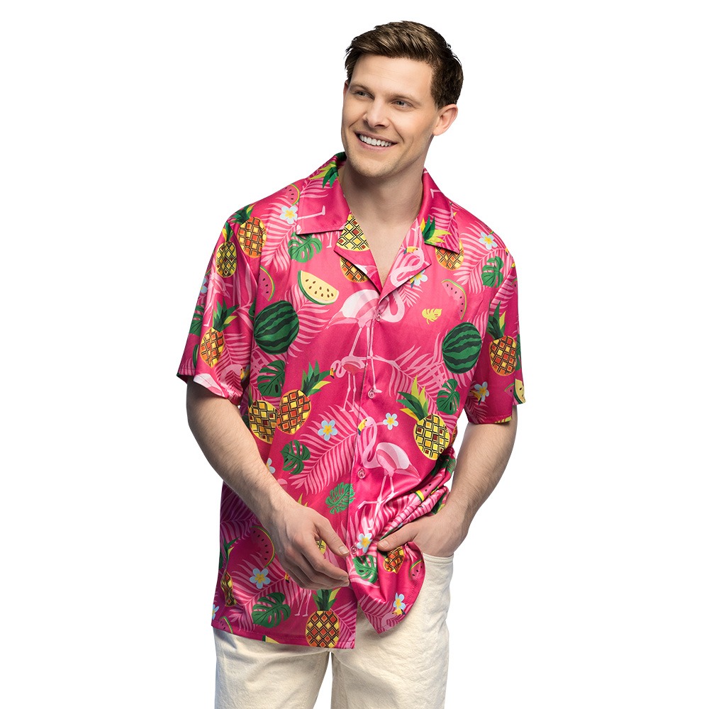 Sommer Flamingo Skjorte Pink | Flamingo Overdel - Beklædning - Temashop