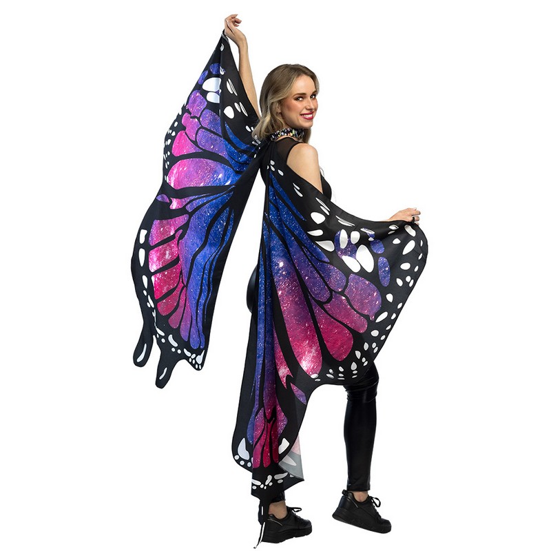 Store Sommerfuglevinger Blå/Lilla (140 x 165 cm) | Sommerfugl Vinger - Kropstilbehør - Temashop