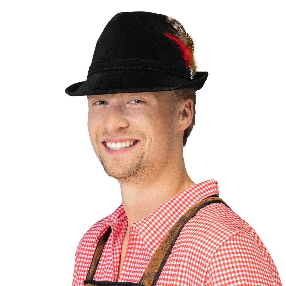 Oktoberfest Hat Sort (57 cm) | Oktoberfest Hat / Hue / Hjelm - Hovedtilbehør - Temashop
