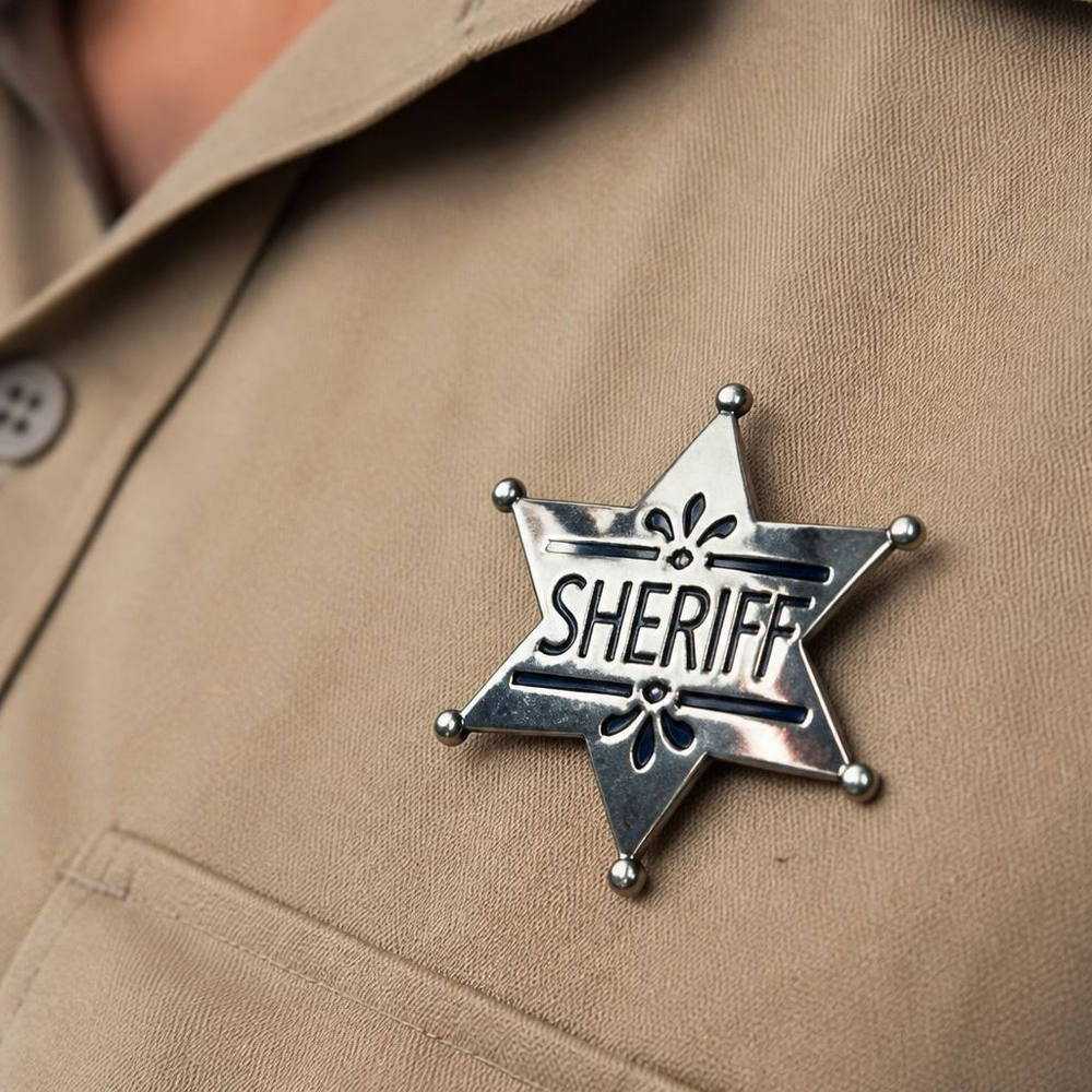 Sherifstjerne Sølv | Det vilde vesten Badges / Brocher - Smykker - Temashop