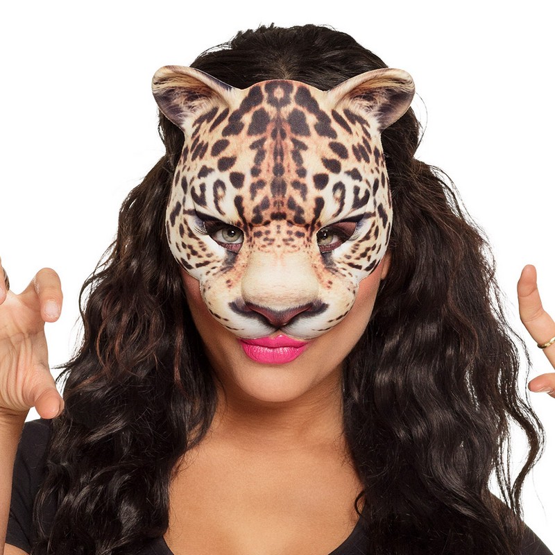 Leopard Halvmaske | Leopard Maske - Hovedtilbehør - Temashop