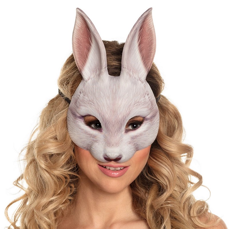 Kanin Halvmaske | Bunny Maske - Hovedtilbehør - Temashop