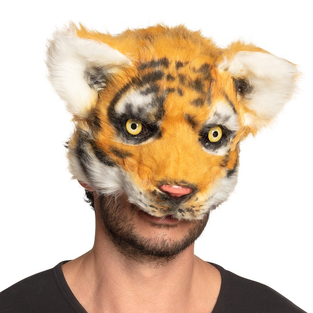 Tiger Halvmaske Orange | Tiger Maske - Hovedtilbehør - Temashop
