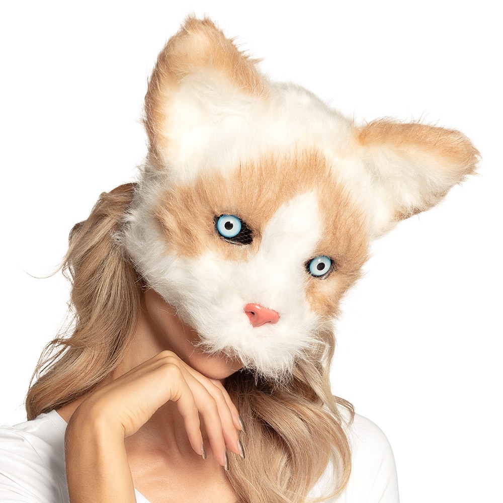Plys Kat Halvmaske | Kat Maske - Hovedtilbehør - Temashop