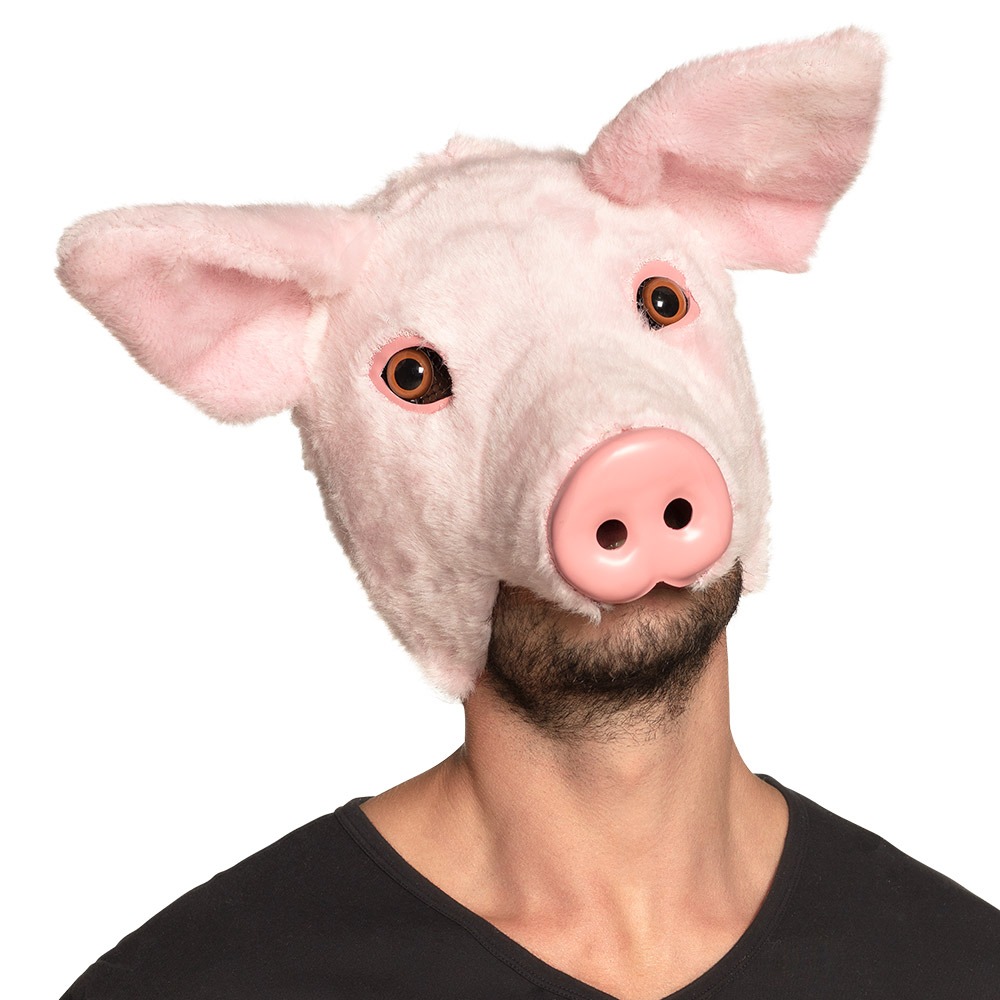 Gris Halvmaske Lyserød | Gris Maske - Hovedtilbehør - Temashop