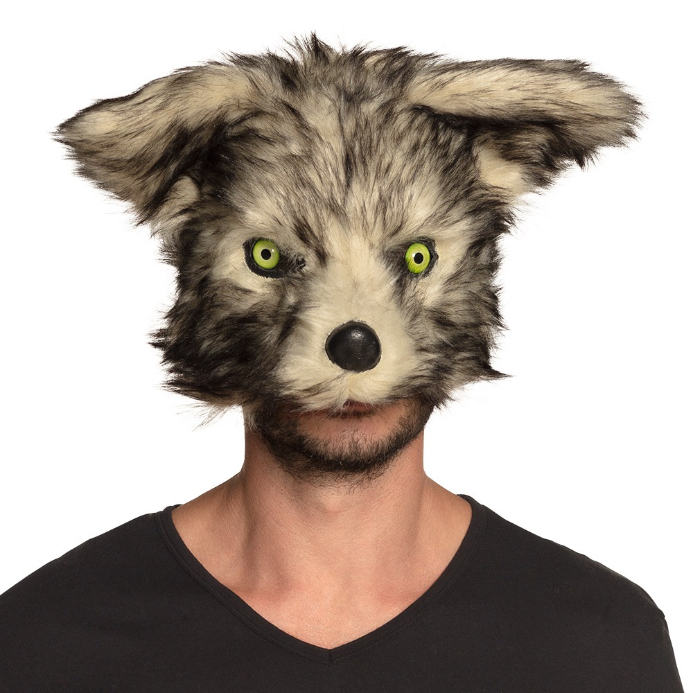 Ulv Halvmaske Grå | Ulv Maske - Hovedtilbehør - Temashop