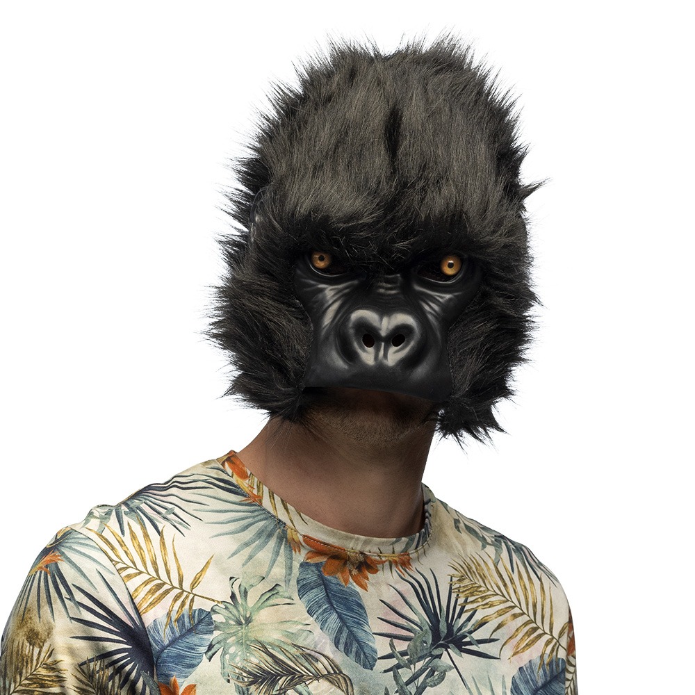 Gorilla Maske Sort | Abe Maske - Hovedtilbehør - Temashop