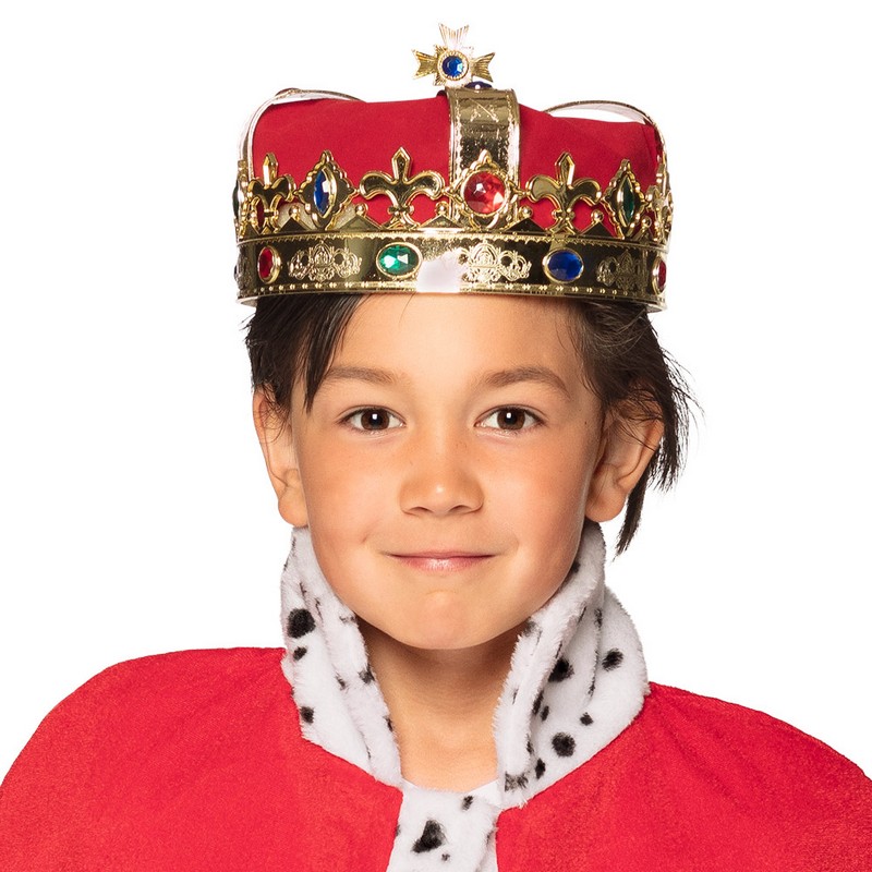 Royal Konge Børnekrone (55 cm) | Konge Hat / Hue / Hjelm - Hovedtilbehør - Temashop