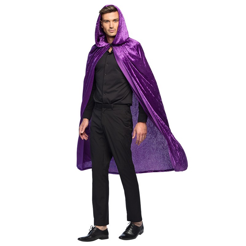 Velourkappe Lilla (170 cm) | Vampyr Kappe - Beklædning - Temashop