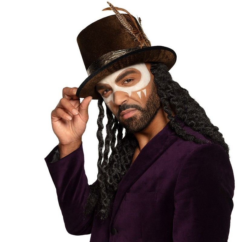 Voodoo Hat Brun (59 cm) | Voodoo Hat / Hue / Hjelm - Hovedtilbehør - Temashop
