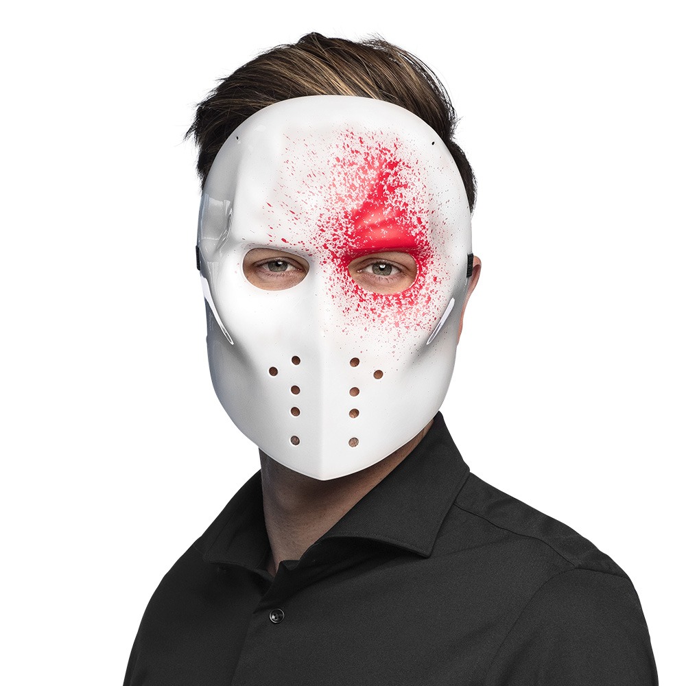 Blodig Killer Maske Hvid