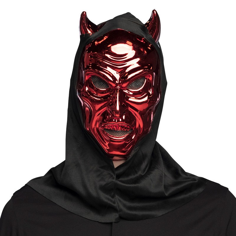 Skinnende Djævle Maske | Djævel Maske - Hovedtilbehør - Temashop
