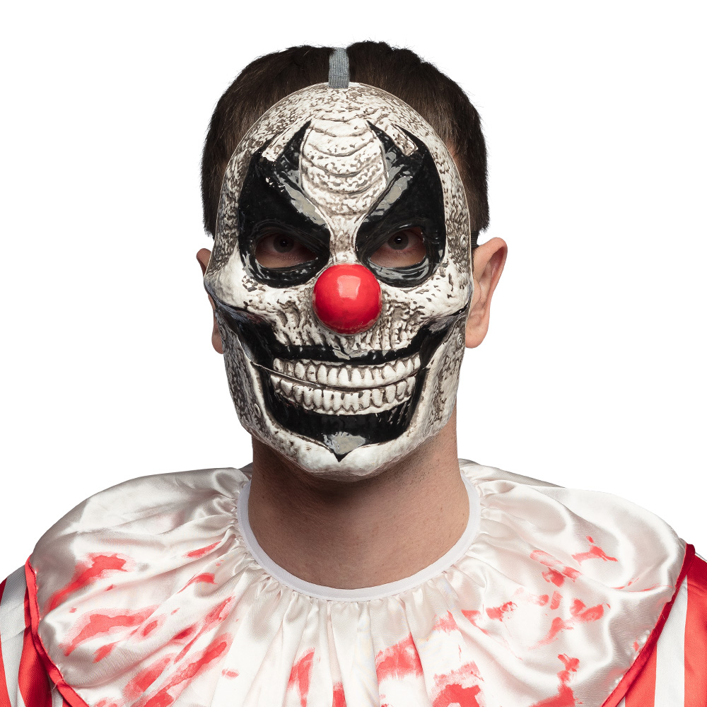 Horror Klovn Maske Med Bevægelig Kæbe | Horror Clown Maske - Hovedtilbehør - Temashop