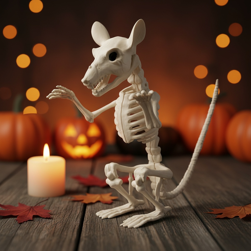 Siddende Rotte Skelet