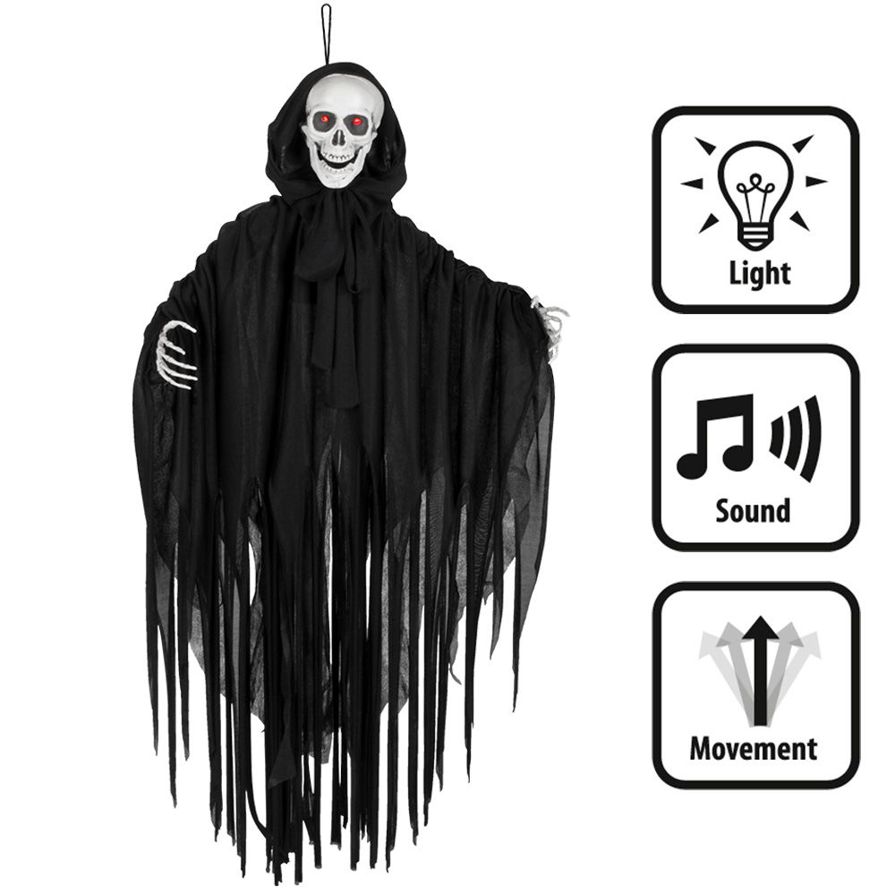 Bevægende Hængende Grim Reaper Med Lys & Lyd