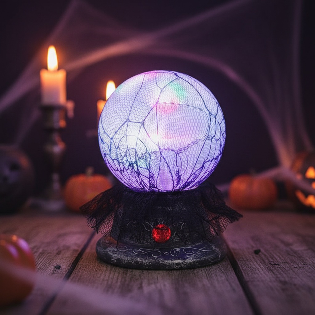 Krystalkugle Med Lys & Lyd