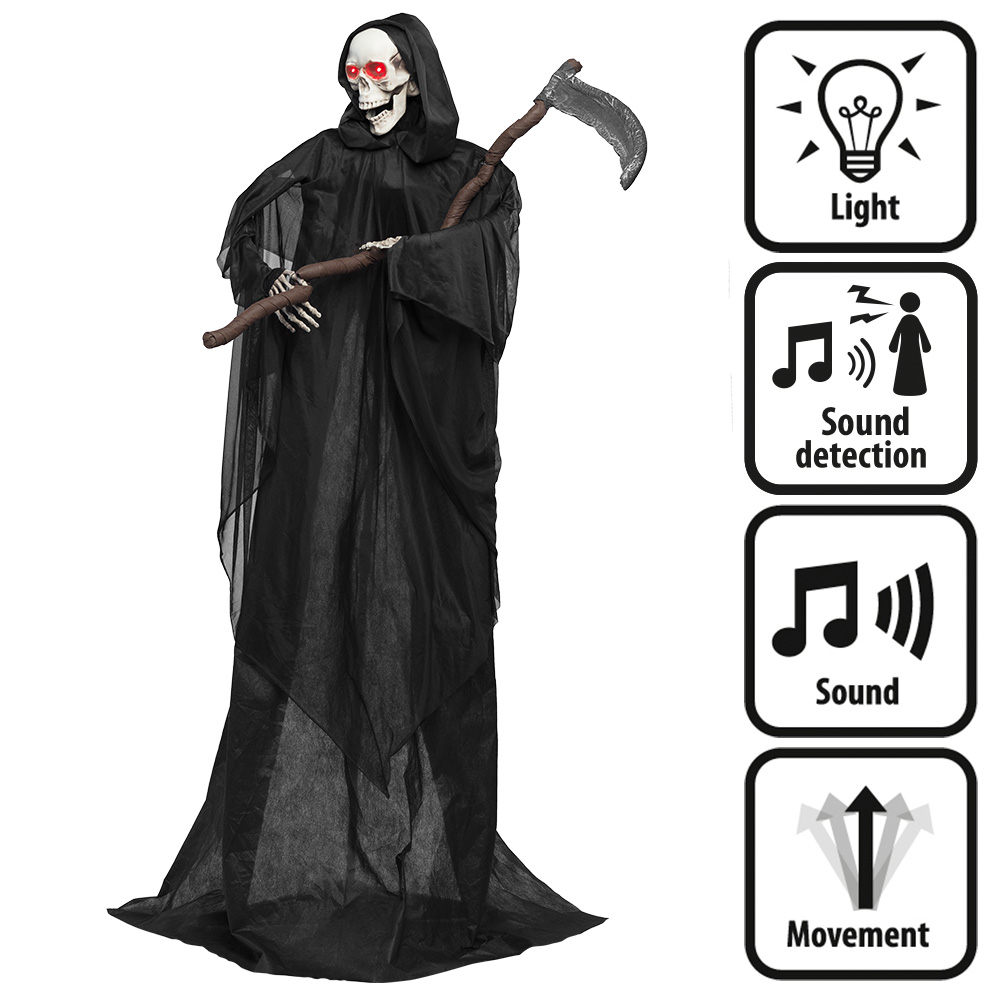 Bevægende Grim Reaper Med Lys & Lyd