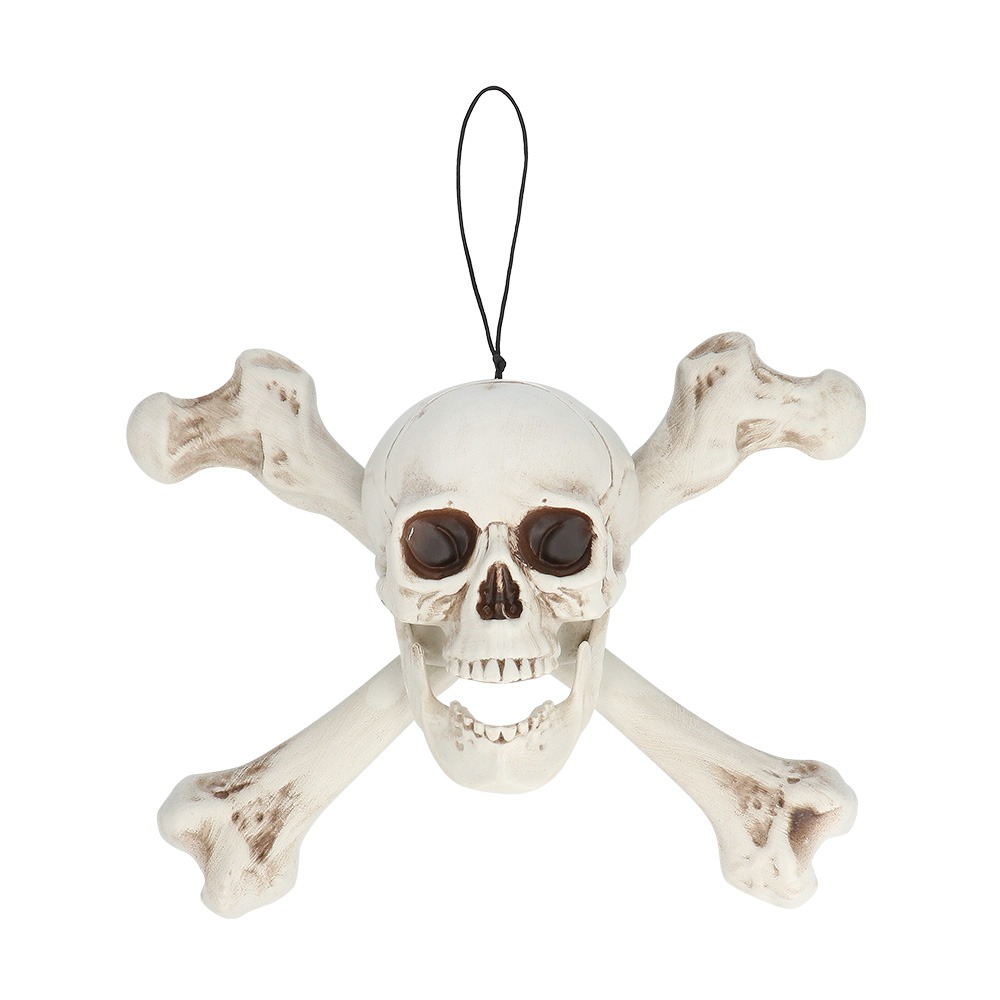 Kranie Med Krydsede Knogler Hvid