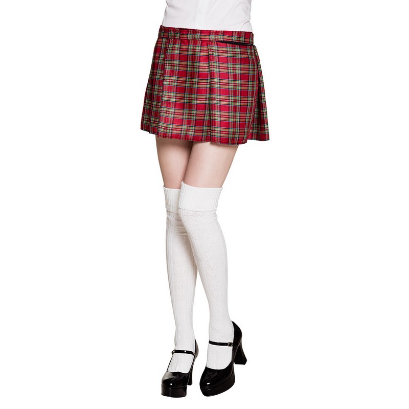 Skotsk Tartan Nederdel Rød | Skotland Bukser / Skørt / Shorts - Beklædning - Temashop