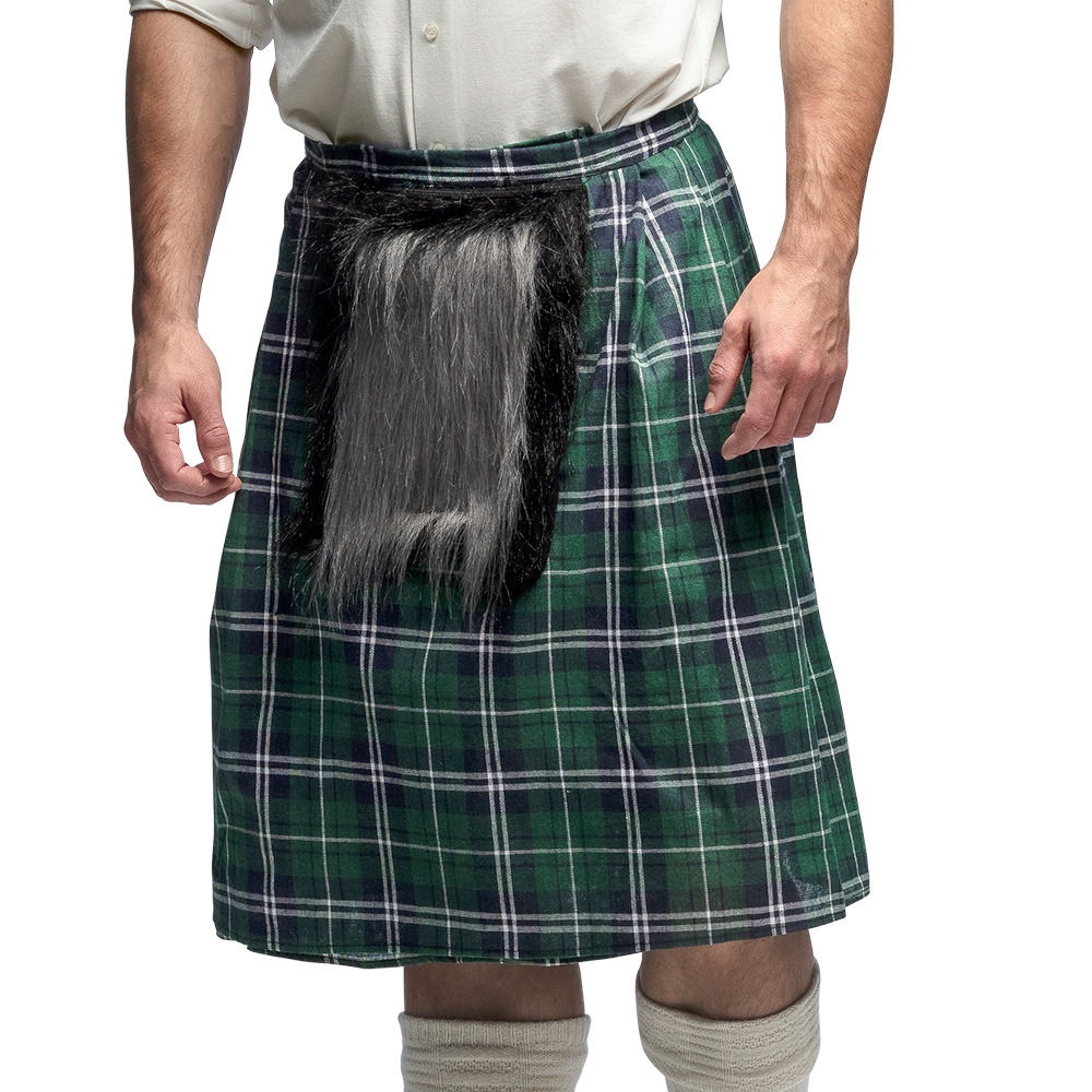 Skotsk Tartan Kilt Grøn | Skotland Bukser / Skørt / Shorts - Beklædning - Temashop