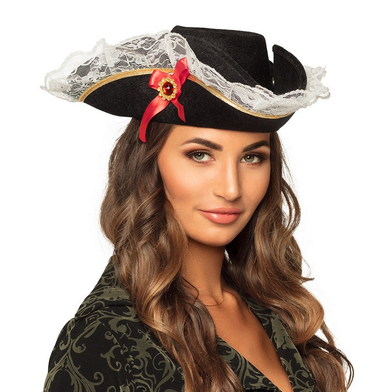Blonde Pirat Hat (57 cm) | Pirat Hat / Hue / Hjelm - Hovedtilbehør - Temashop