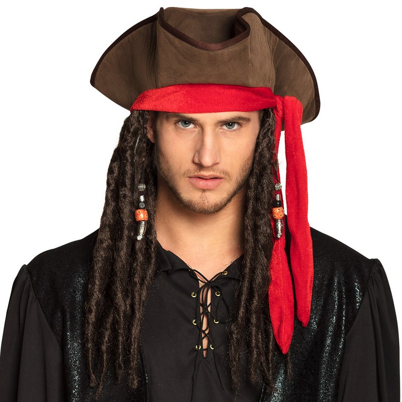 Dreadlocks Pirat Hat (59 cm) | Pirat Hat / Hue / Hjelm - Hovedtilbehør - Temashop