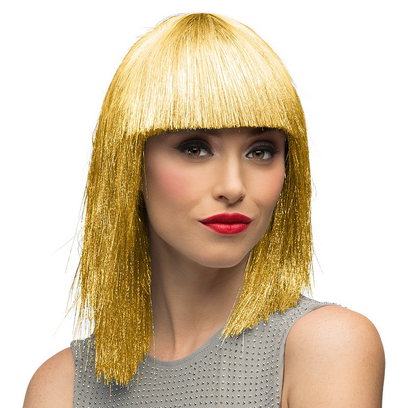 Bangs Glitter Paryk Guld
