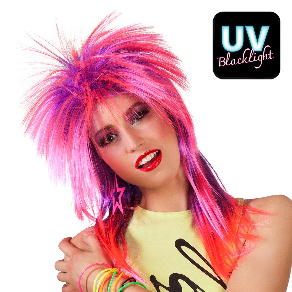 Kimberley UV Paryk Pink | UV / Neon Paryk - Hovedtilbehør - Temashop