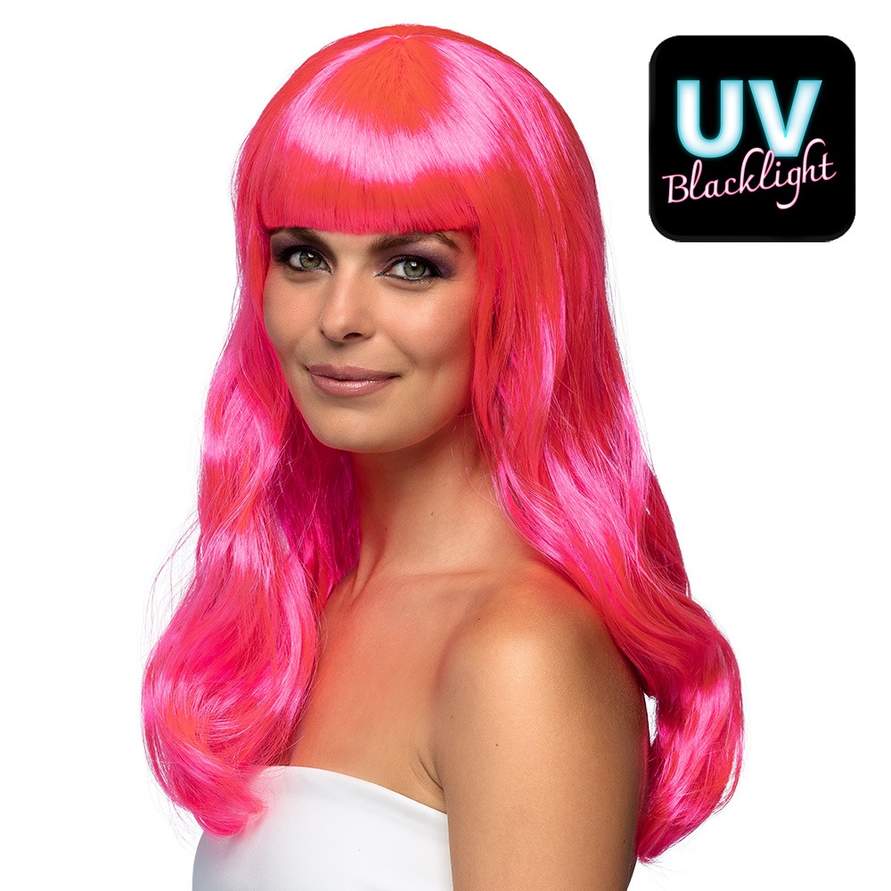 Neon Chique Paryk Pink | UV / Neon Paryk - Hovedtilbehør - Temashop