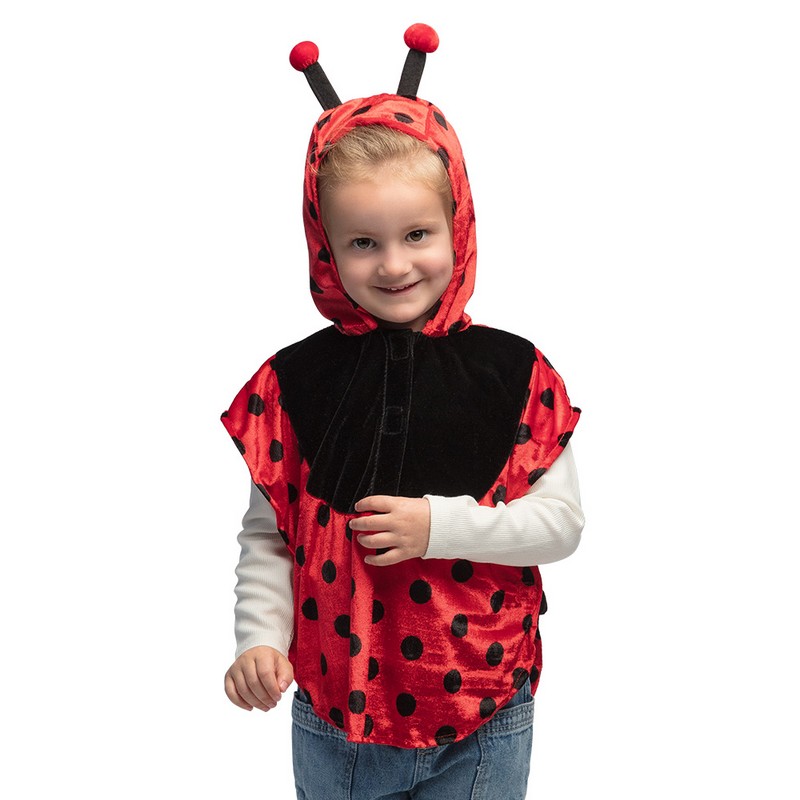 Mariehøne Poncho Børnekostume