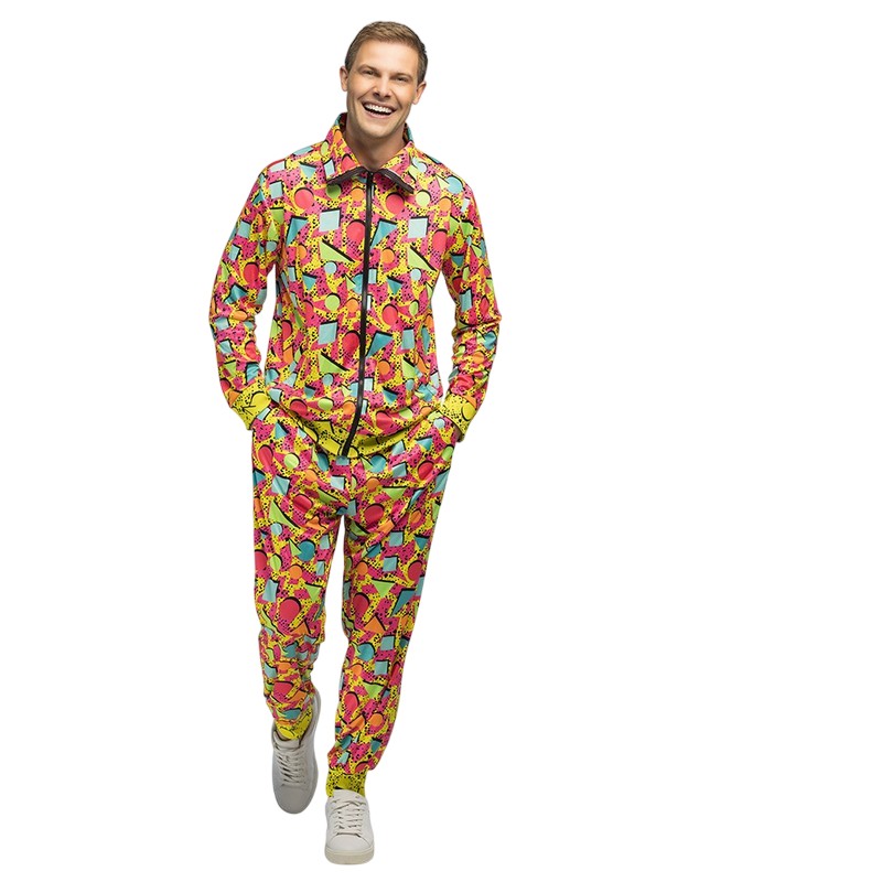 Pop Art Dude UV Træningsdragt Kostume - Temafester kostume til voksne i størrelserne S-3XL | UV / Neon kostume til mænd - Temashop