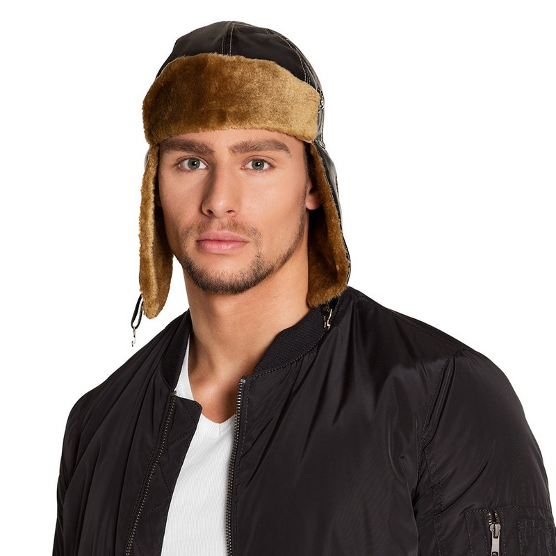 Vintage Pilot Hat | Jæger Hat / Hue / Hjelm - Hovedtilbehør - Temashop