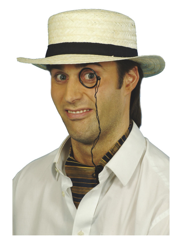 Boater Stråhat | 1800 Hat / Hue / Hjelm - Hovedtilbehør - Temashop